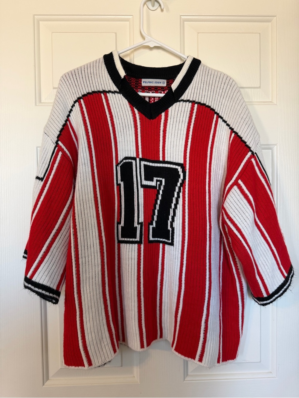 AELFRIC EDEN 17 STRIPE FOOTBALL KNIT - size S